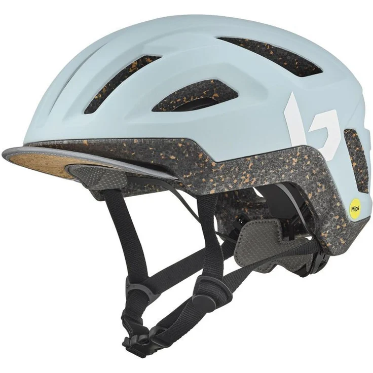 BOLLÉ City-Fahrradhelm "Eco React MIPS", umweltfreundlich, mit Click-To-Fit und Hi-Vis-Elementen, blue matte