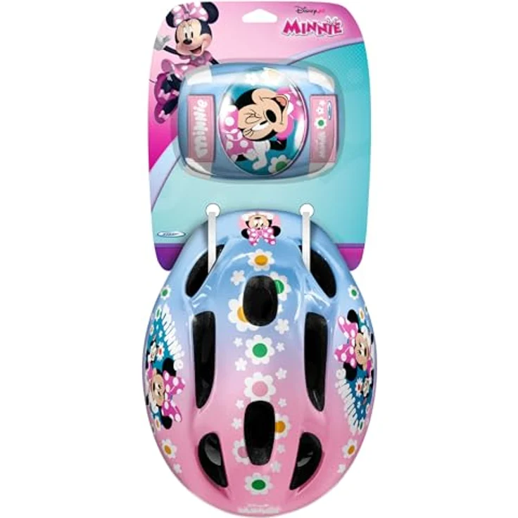 Stamp Helm mit einstellbaren Tailleneinstellungen + Ellbogen- und Knieschützer, Minnie It's ME, für Kinder, 50-56 cm – Bild 2