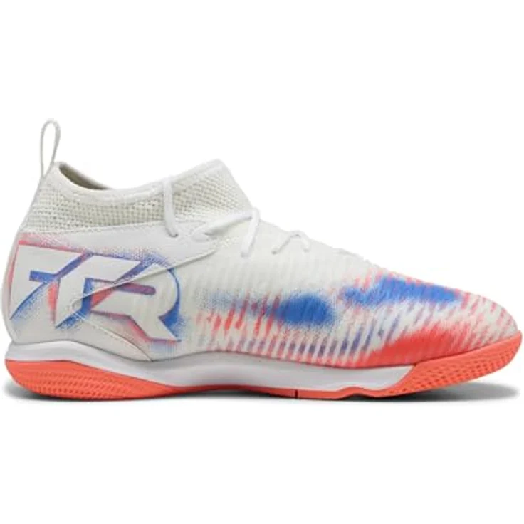PUMA FUTURE 8 MATCH Mid Futsalschuhe, Unisex, Indoor, Schwarz, Rot, Weiß, mit strapazierfähiger Gummisohle und elastischem Strickschaft – Bild 5