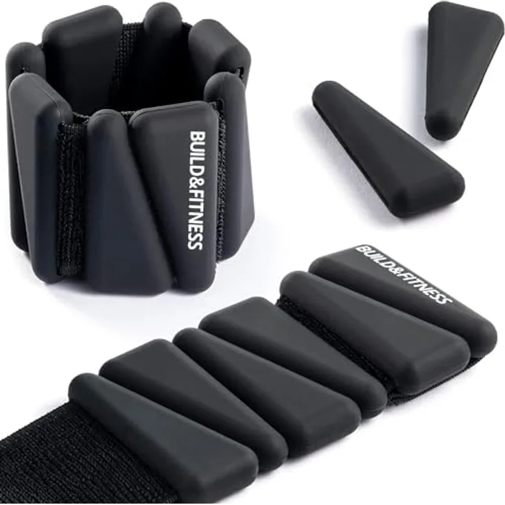 Handgelenk & Knöchel Gewichte Verstellbare Bänder für Frauen und Männer Workouts. 2er Set (1 kg und 2 kg). Perfekt für Laufen, Joggen, Walking, Yoga, Tanz, Pilates, Cardio, Aerobic, Krafttraining