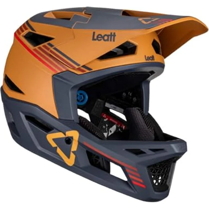 Leatt Fullface Helm Gravity 4.0, Alpine - Schwarz Grau, MTB Helm mit 360 Turbine-Technologie und hervorragender Belüftung, XL – Bild 9