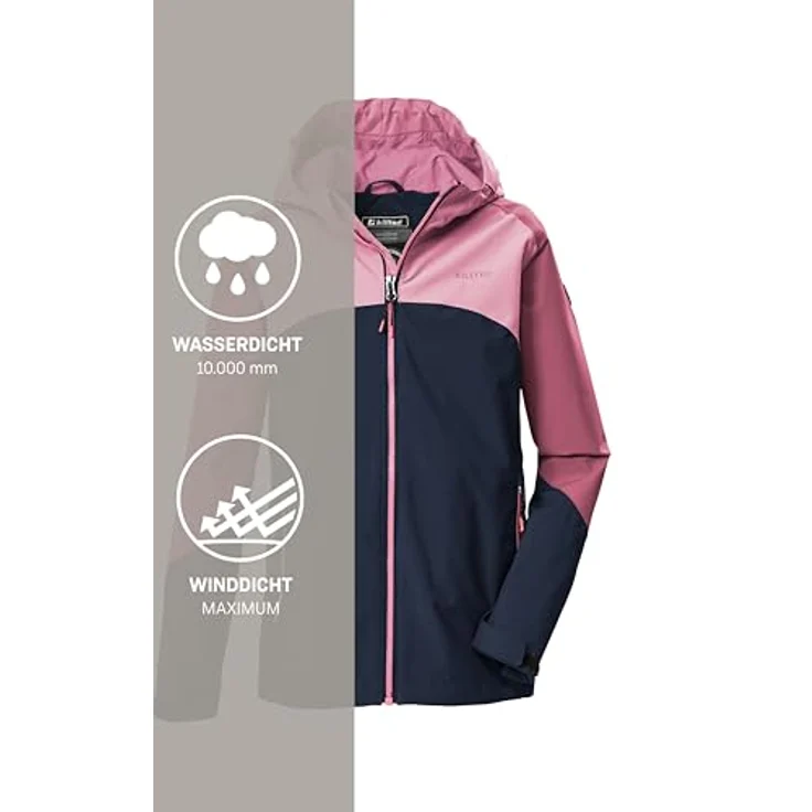 Killtec Funktionsjacke für Mädchen, Skijacke mit 10.000mm Wassersäule, dunkelnavy, Größe 140 – Bild 6