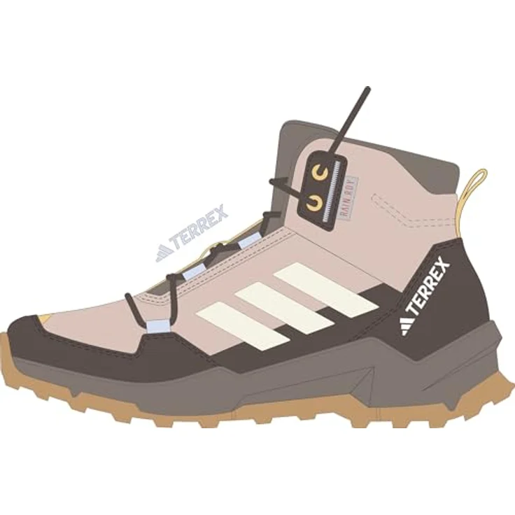 adidas TERREX AX4R MID RAIN.RDY WANDERSCHUH, wasserdicht, halbhoch, optimaler Grip, recycelte Materialien – Bild 8