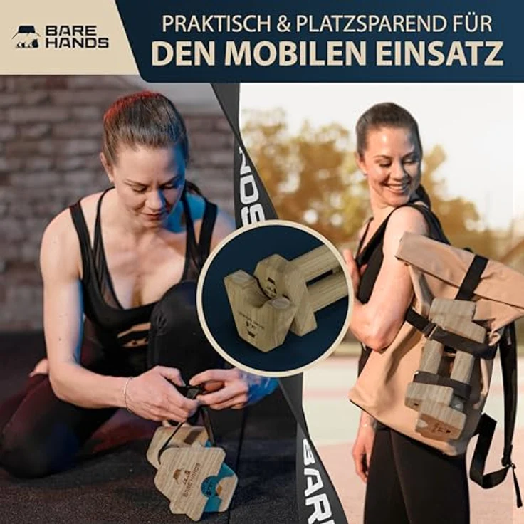 Bare Hands Liegestützgriffe, gelenksschonende & rutschfeste Liegestützgriffe, 2er Set – Bild 4