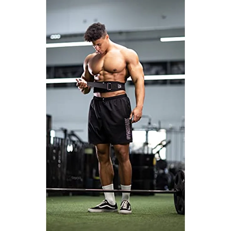 Fitgriff® Gewichthebergürtel V2 - Gewichtheber Gürtel für Damen und Herren - Bodybuilding, Krafttraining, Crossfit Training - Trainingsgürtel, Weightlifting Belt, Gym Workout (Full Black, M) – Bild 4
