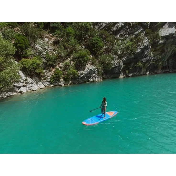 WattSUP Espadon 11.8 SUP Board Stand Up Paddle Surf-Board Paddel ISUP 355x86cm, Orange, Hellblau, 355x86x15 cm – Bild 21