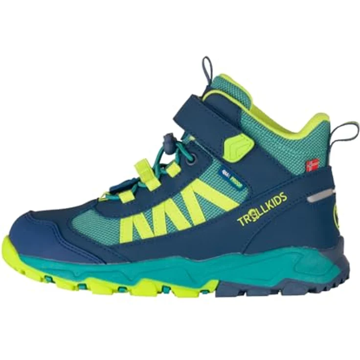 TROLLKIDS Kids Tronfjell Hiker Mid Wanderschuh, knöchelhoch, wasserdicht, Schnellschnürung mit Klettriegel, reflektierendes Element – Bild 2