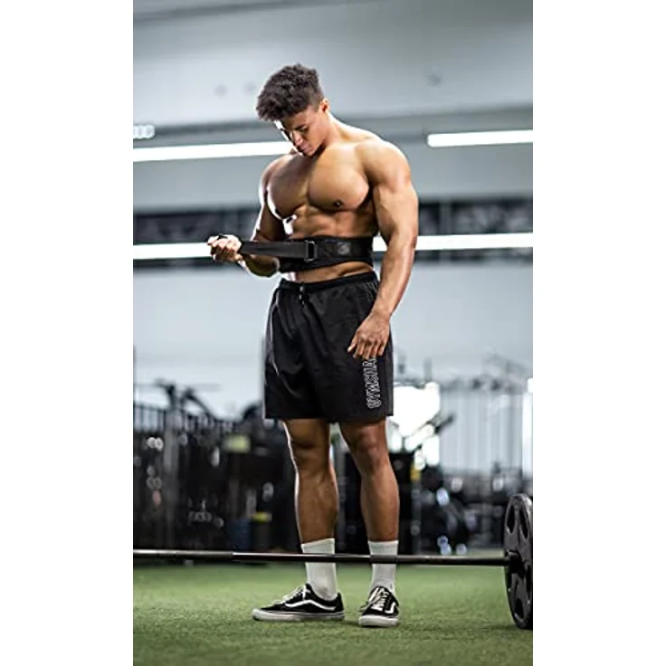 Fitgriff® Gewichthebergürtel V2 - Gewichtheber Gürtel für Damen und Herren - Bodybuilding, Krafttraining, Crossfit Training - Trainingsgürtel, Weightlifting Belt, Gym Workout (Camo-Black, XL) – Bild 4
