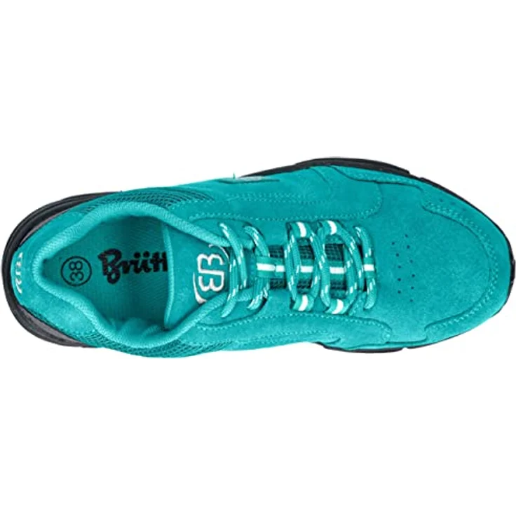 BRÜTTING Nordic Walking Schuh Circle, Outdoorschuh aus Veloursleder mit Wechselfußbett und dämpfender Gummisohle, grau – Bild 5