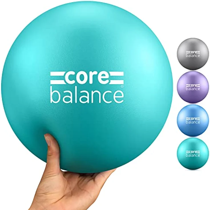 Core Balance Pilatesball - Anti-Burst Yogaball - rutschfestes PVC - Gymnastik, Fitness, Physiotherapie leicht – Einfach Aufzublasen - 200 Kg Maximalgewicht - 23 cm groß, 200 g - 4 – Bild 1
