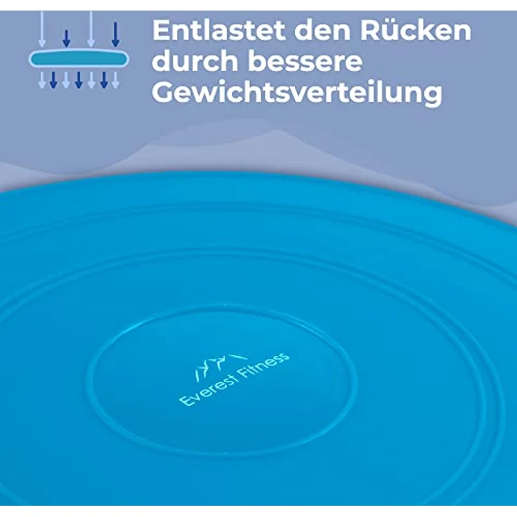 EVEREST FITNESS Balancekissen - Luftkissen mit 33 cm Durchmesser - Ballsitzkissen zur Stärkung der Balance - Orthopädisches Sitzkissen zur Linderung von Rückenschmerzen - Preisvergleich – Bild 4