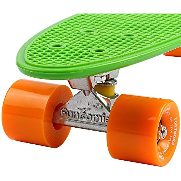 FunTomia 57cm Mini-Board Skateboard mit LED Leuchtrollen, Aluminium Truck, ABEC-9 Kugellager und T-Tool, grün – Bild 4