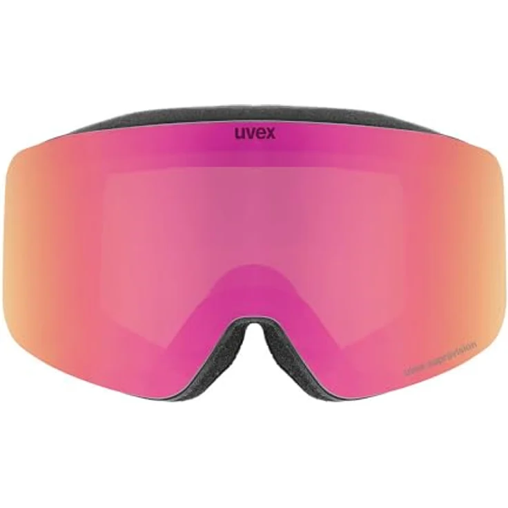 uvex pwdr FM, Skibrille für Kinder mit Visier, beschlagfrei, schwarz matt/pink-clear, one size, 100% UV-Schutz – Bild 3