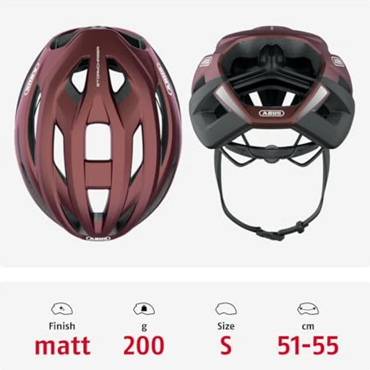 Abus Storm Chaser Bloodmoon Red Matt 51 - 55 cm – Bild 4