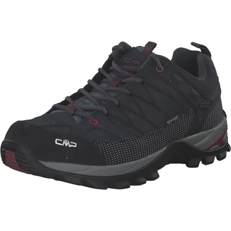 CMP Campagnolo Rigel Low WP, Herren Wanderschuhe, wasserfest mit CMP Full On Grip Sohle, Größe 46, Blau – Bild 1