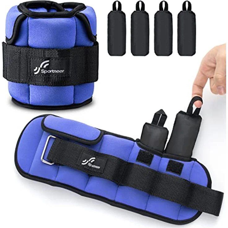 Sportneer Verstellbare Knöchelgewichte: Verbesserte Verstellbare Beingewichte, Gewichtsmanschetten Gewichte für Fitnessstudio, Fitness, Workout, 0,5–2,3 kg pro Knöchel, 0.9-4.5 kg pro Paar – Bild 1