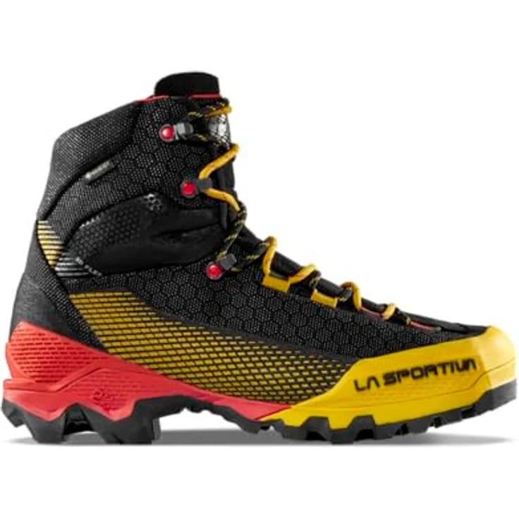 La Sportiva Aequilibrium ST GTX, Herren Wanderschuhe für Bergsteigen und Trekking, hoch, schwarz/gelb, Größe 46 – Bild 2