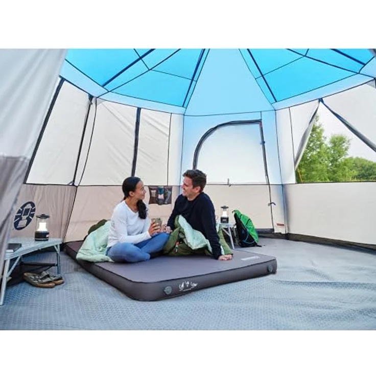 Coleman Supercomfort, selbstaufblasbare Isomatte mit Schaumstofffüllung, schwarz, 200 x 128 x 7,7 cm – Bild 5