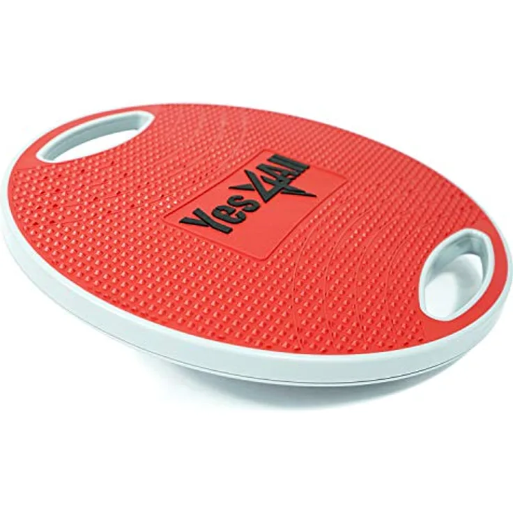 Yes4All D25M Kunststoff Wobble Balance Board, 41 cm Balance Board für Core Training, Gym Home Workout (Rot)