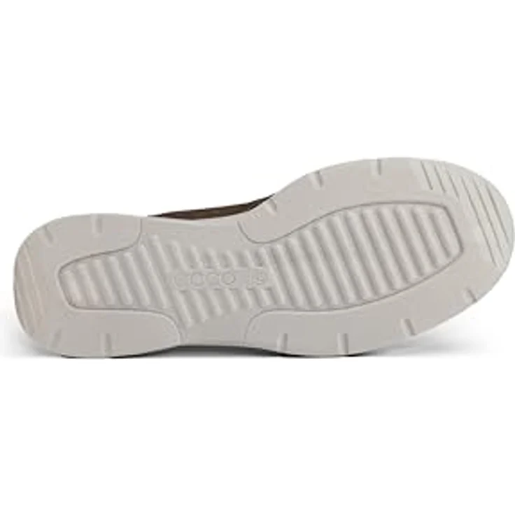 Ecco Irving Lace Sneakers, Herrenschuhe aus hellbraunem Nubuckleder mit herausnehmbarem Fußbett und flexibler PU-Sohle – Bild 4
