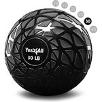 Yes4All AKNK Dynamische Slam Balls 13.6 kg, Schwarz, Medizinball für Kraft, Power und Training