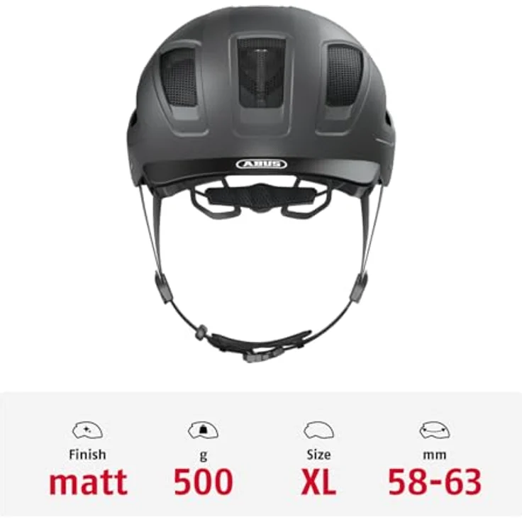 Abus Helm Hyban 2. 0 - Titan 58 - 63 cm – Bild 3