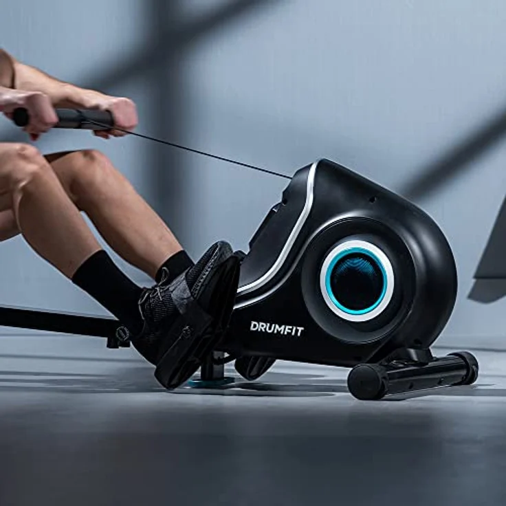 Cecotec Regatta Klapp-Rudergerät DrumFit Rower 7000. Magnetischer Widerstand, 10 Stufen, 7 kg Schwungrad, geräuschloses Gleiten, LCD-Display, Fußstütze und Räder – Bild 3