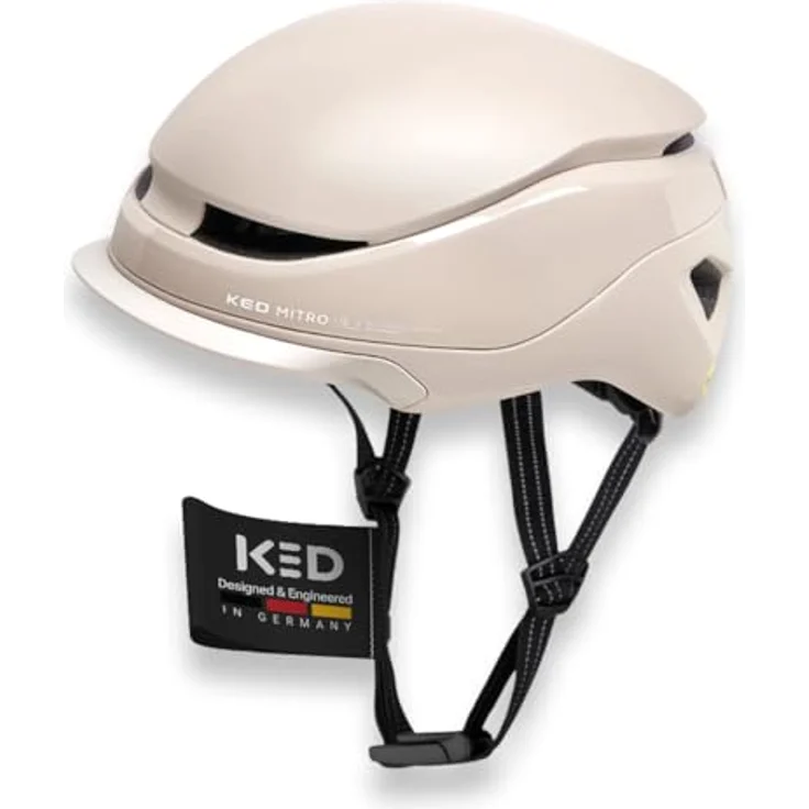 KED Mitro UE-1 M, Fahrradhelm mit MIPS-System und integrierten LED-Modul, Ash Matt, 52-58 cm – Bild 1