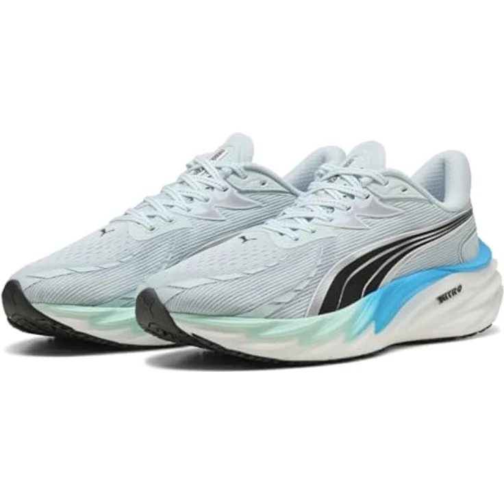 Puma Velocity NITRO 4, Herren Laufschuhe mit NITROFOAM™ Zwischensohle, atmungsaktivem Mesh-Obermaterial, PUMAGRIP Laufsohle, Blau, Größe 42 – Bild 2