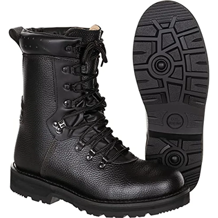 MFH BW Kampfstiefel Modell 2000, 44, durchgehend ledergefüttert, rutschsichere Gummisohle