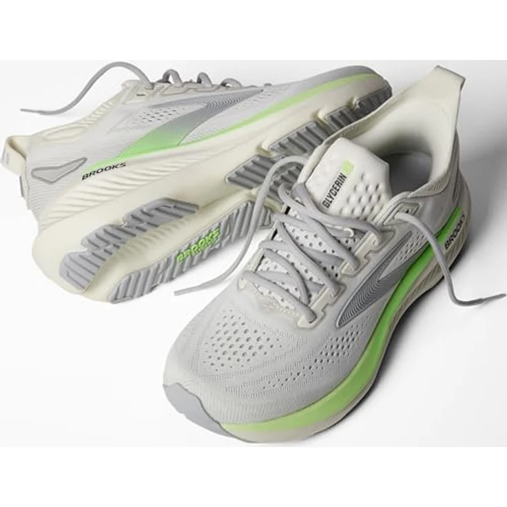 Brooks Glycerin 23, Neutrale Laufschuhe mit DNA Tuned-Dämpfung, Grey/Green/Black, Größe 45.5 – Bild 7