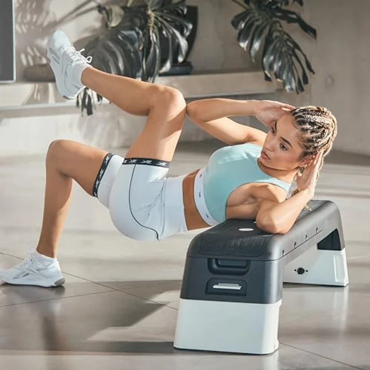 Reebok Stepper, Steppbrett mit neigbarem Deck und Höhenverstellung auf zwei Ebenen, 121 x 33 x 35 cm – Bild 7