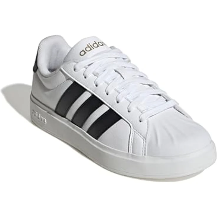 adidas Damen Streettalk Shoes, Synthetik-Obermaterial, Gummiaußensohle, FTWR White/Core Black/Gold met., 42 EU – Bild 3