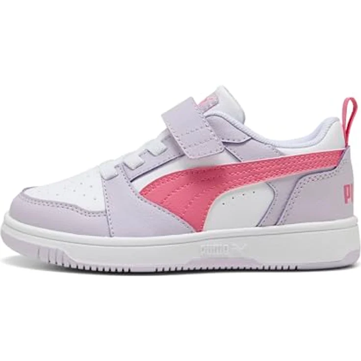 PUMA Rebound V6 Lo AC+ Klettschuh, Weiß, aus 20% recycelten Materialien, knöchelstützend, Gr. 35 – Bild 3