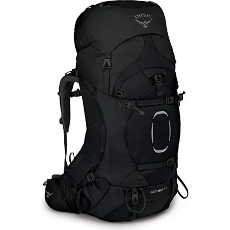 Osprey Aether 65 S-M, Wanderrucksack aus 100% Nylon, 80 cm, schwarz – Bild 1