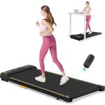 GTPLAYER Walking Pad, Laufband mit LED-Anzeige und Fernbedienung, leises 1-6km/h, 2.5 PS Motor, Schwarz - Gelb