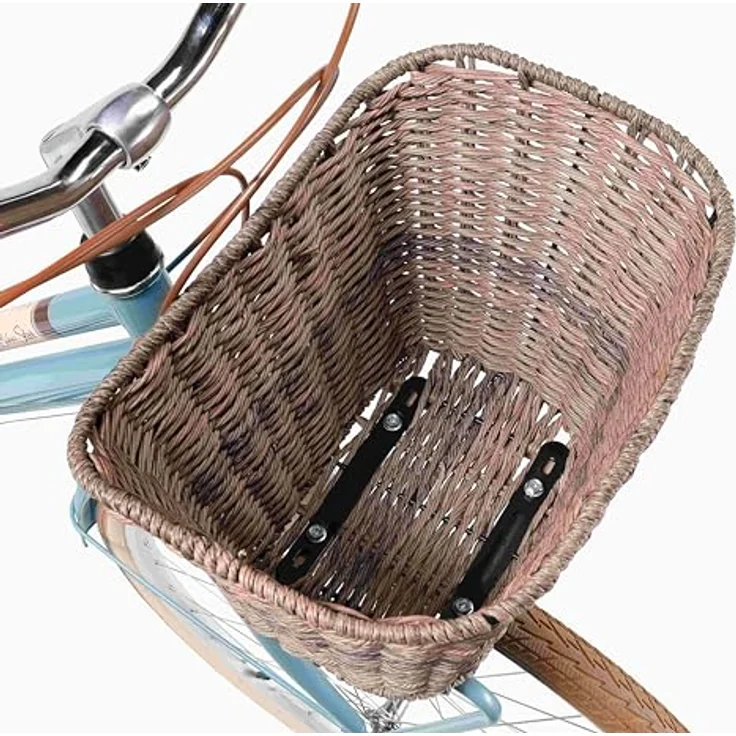BIKESTAR Alu City Stadt Fahrrad 28 Zoll | 18 Zoll Rahmen, 7 Gang Shimano Damen Rad, Hollandrad Retro Bike mit V-Bremse und Gepäckträger | Blau – Bild 4
