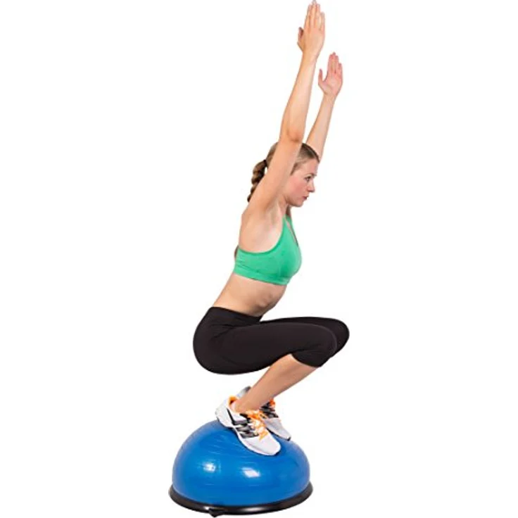 SportPlus Balance Ball Halbkugel inkl. Traningsbänder, ca. 62 cm Durchmesser, Balance Trainer für Gleichgewicht & Stabilität, Nutzergewicht bis 120 kg, SP-GB-001 – Bild 4