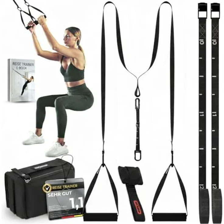 NEOLYMP Schlingentrainer mit Türanker & Befestigungsgurt, verstellbar für funktionelles Ganzkörpertraining, inklusive Resistance Bands Set, kompakt für Zuhause und Outdoor, schweißresistent und langlebig – Bild 1