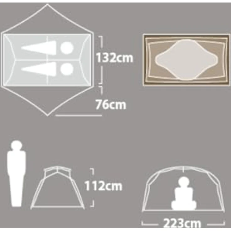 Nemo Equipment Aurora Ridge 2P Zelt, Tunnelzelt für 2 Personen, 2.76 kg mit Zeltunterlage, wetterfest und strapazierfähig – Bild 8