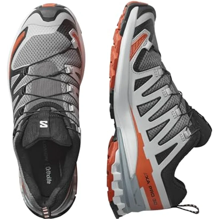 Salomon XA Pro 3D V9 GTX, Herren Wanderschuhe, wasserdicht mit GoreTex-Membran, grau, Größe 44 2/3 – Bild 2