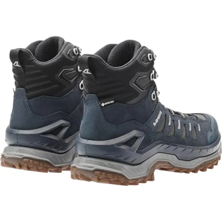 Lowa Innovo GTX Mid, Multifunktionaler Wanderschuh mit dämpfender LOWA® DYNAPU® Zwischensohle, Navy/Grau, Größe 43.5 – Bild 4