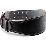 Fitgriff® Klassischer Gewichthebergürtel - 100% Leder - für Damen und Herren - Gürtel für Bodybuilding, Krafttraining, Gewichtheben - Classic Leather Weightlifting Belt (Black (4 inch), M)