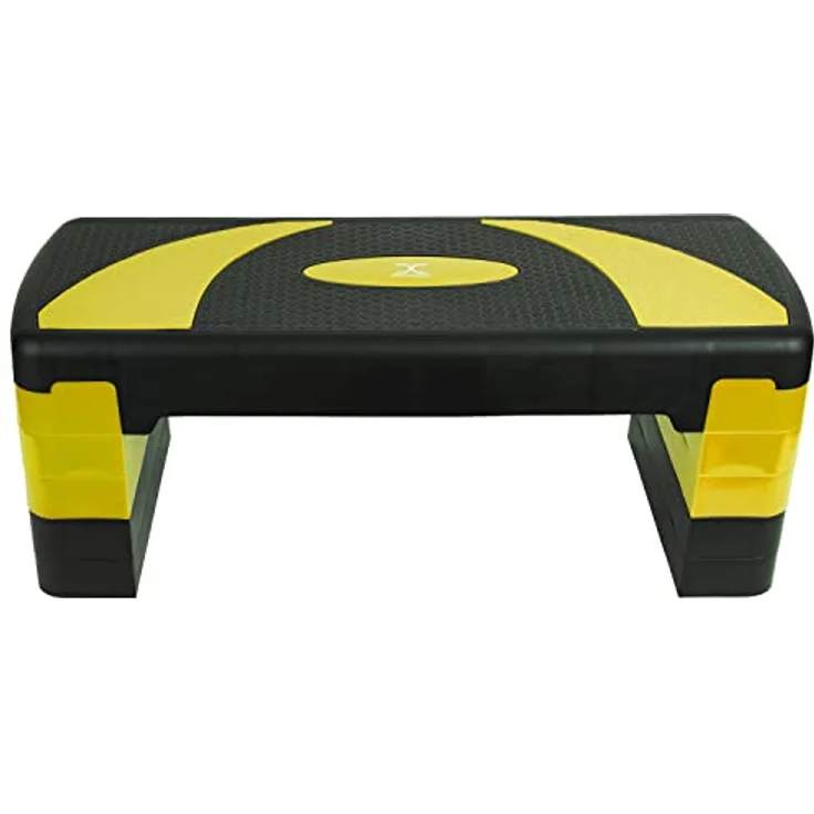 MAXSTRENGTH Max Strength Fitness-Stepper für Training, 5 höhenverstellbare Stufen, 10 cm, 15 cm, 20 cm, 25 cm, 30 cm, rutschfeste Trittplattform für Aerobic-Übungen, Ausdauer, Cardio, Yoga, Routinen, – Bild 2