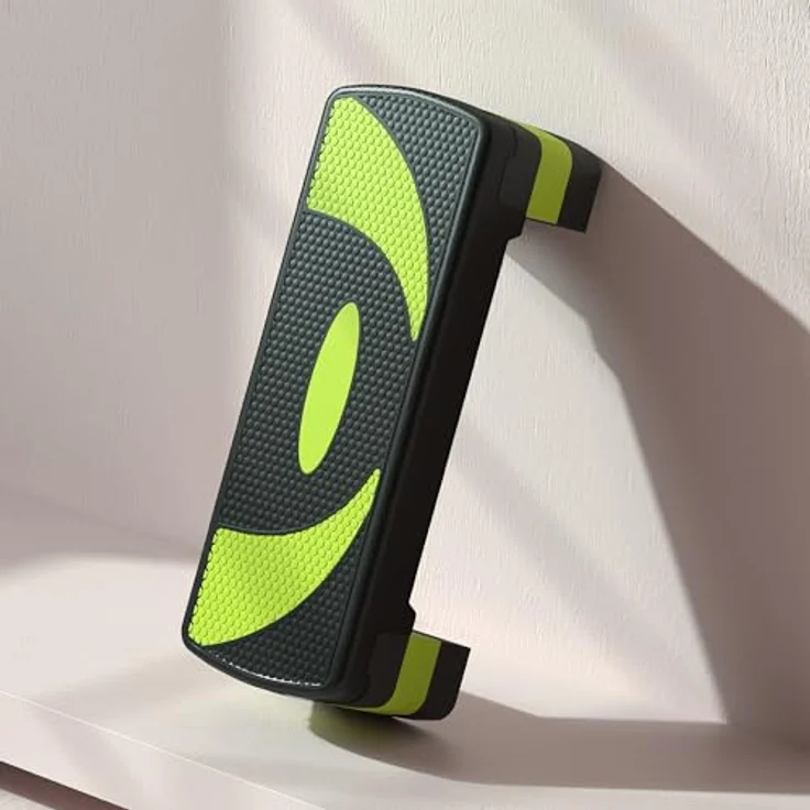 HOMCOM Stepper Aerobic-Stepper höhenverstellbar mit 3 Stufen, Fitness Heimtrainer für Indoor und Outdoor, Schwarz+Grün – Bild 8