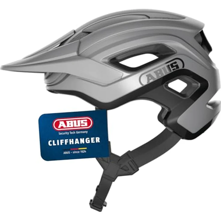 Abus CliffHanger, Velohelm für MTB, 57-61 cm, leicht und gut belüftet, mit verstellbarem TriVider-Gurtbandverteiler – Bild 1