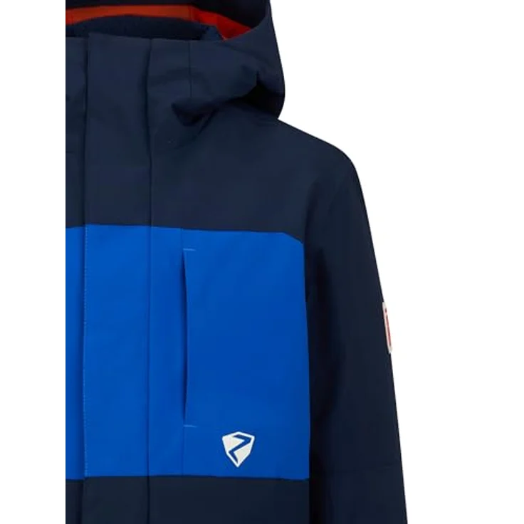 Ziener Alim-z Jacket Boys, Wattierte Skijacke für Jungen, wind- und wasserdicht, Blau, Größe 128 – Bild 3
