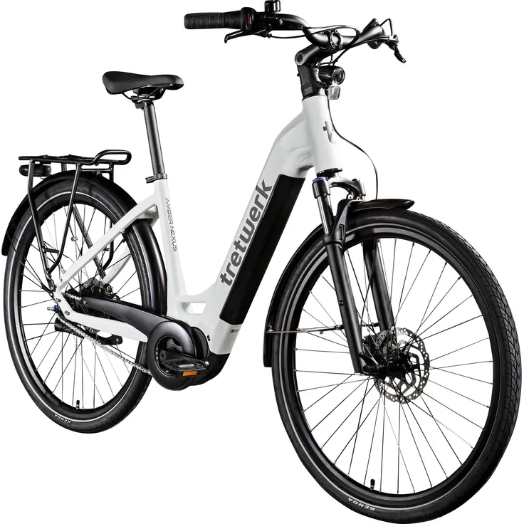 Tretwerk Amber Nexus E Bike Damen, 28 Zoll Elektrofahrrad für Körpergrößen 155 - 185 cm, Aluminiumrahmen mit Zoom Federgabel, Tiefeinsteiger