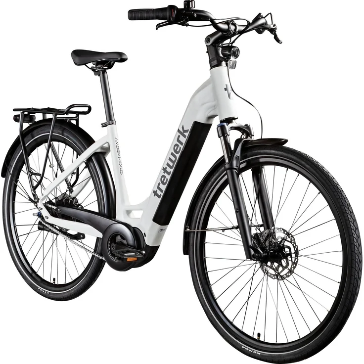 Tretwerk Amber Nexus E Bike Damen, 28 Zoll Elektrofahrrad für Körpergrößen 155 - 185 cm, Aluminiumrahmen mit Zoom Federgabel, Tiefeinsteiger