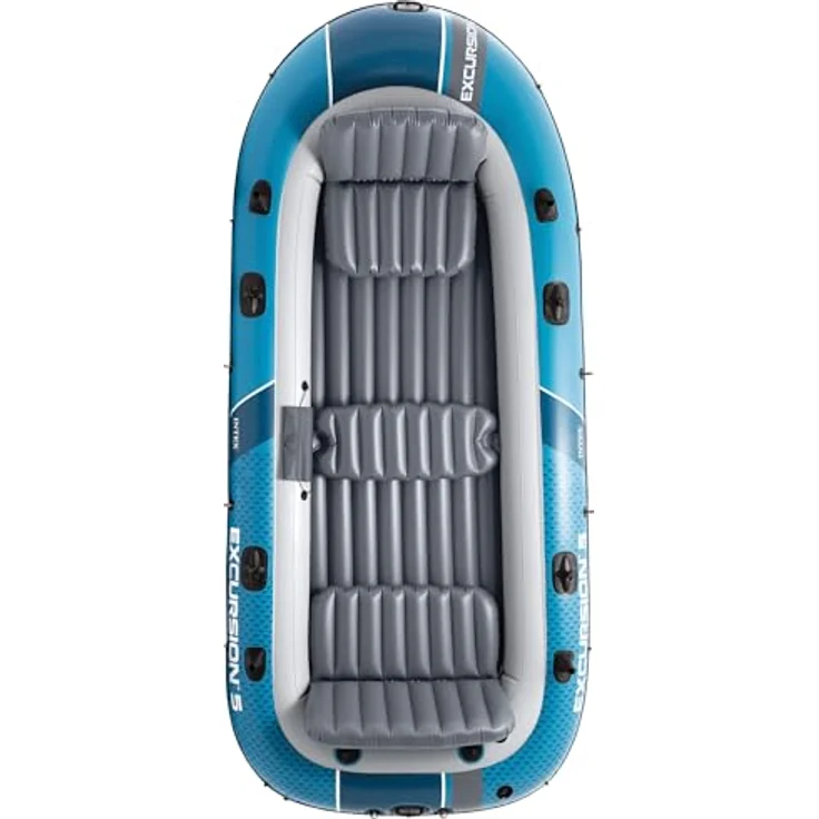 Intex Schlauchboot 66325, Komplett-Set mit 2 Paddeln, Luftpumpe und Tragetasche, 366 x 168 cm, bis 600 kg, ideal für 5 Personen – Bild 8